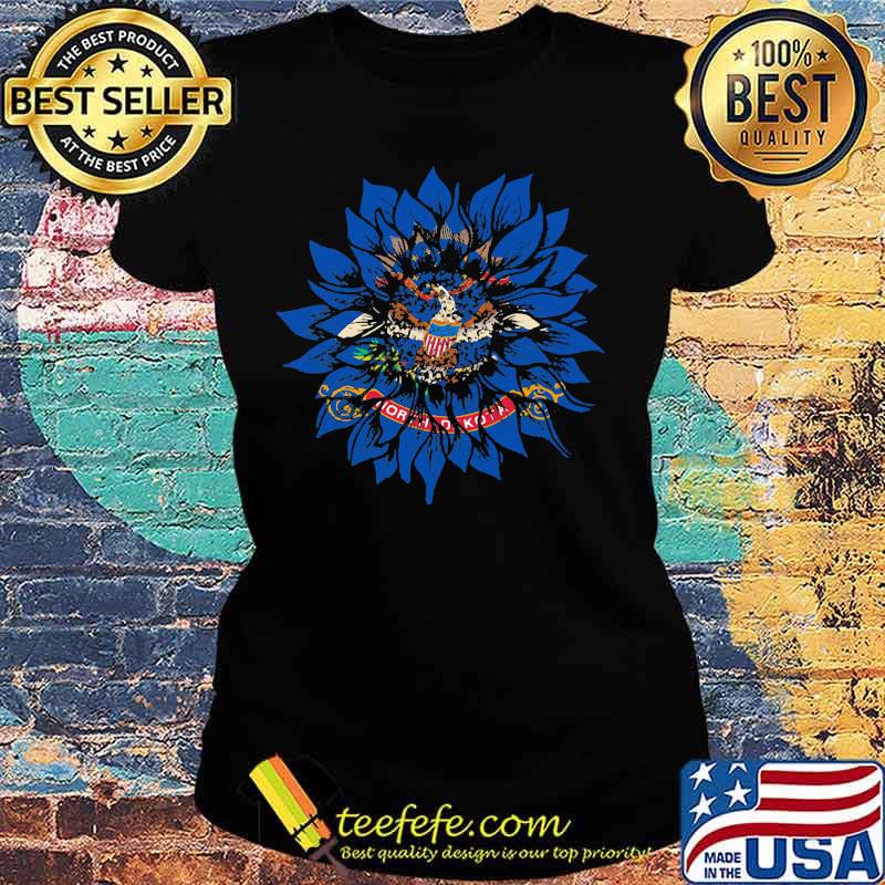 Sunflower North Dakota Flag Shirt Ladies tee Sunflower North Dakota Flag Shirt Ladies tee