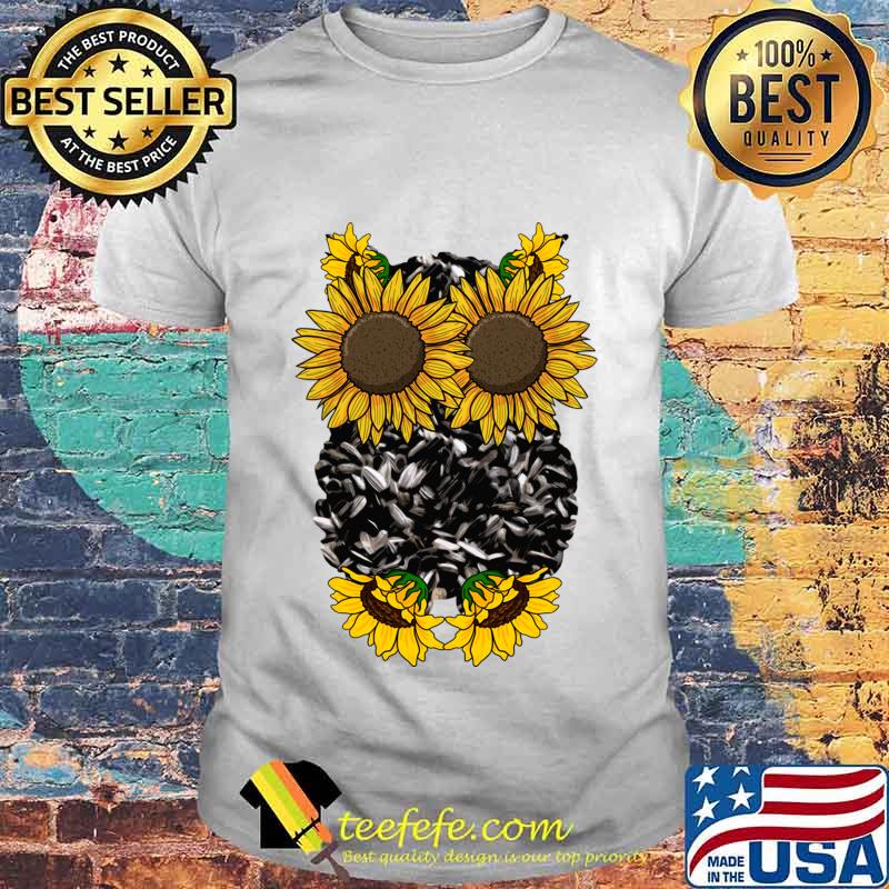 Sunflower Owl Cute Nocturnal Animal Floral Bird Lover Gift Pullover shirt