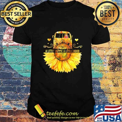 Sunflower Peace Bus A Little Hippie A Little Hood shirt