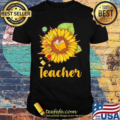 Sunflower teacher classic black shirt