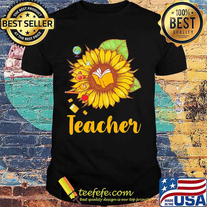 Sunflower teacher classic black shirt