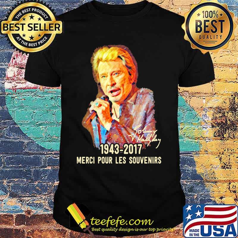 Sunny hallyday 1943 2017 merci pour les souvenirs signature shirt