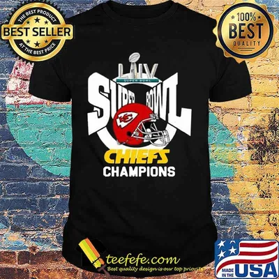 Super bowl liv champions kansas city chiefs football shirt