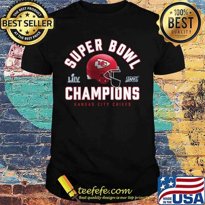 Super bowl liv champions kansas city chiefs football team shirt