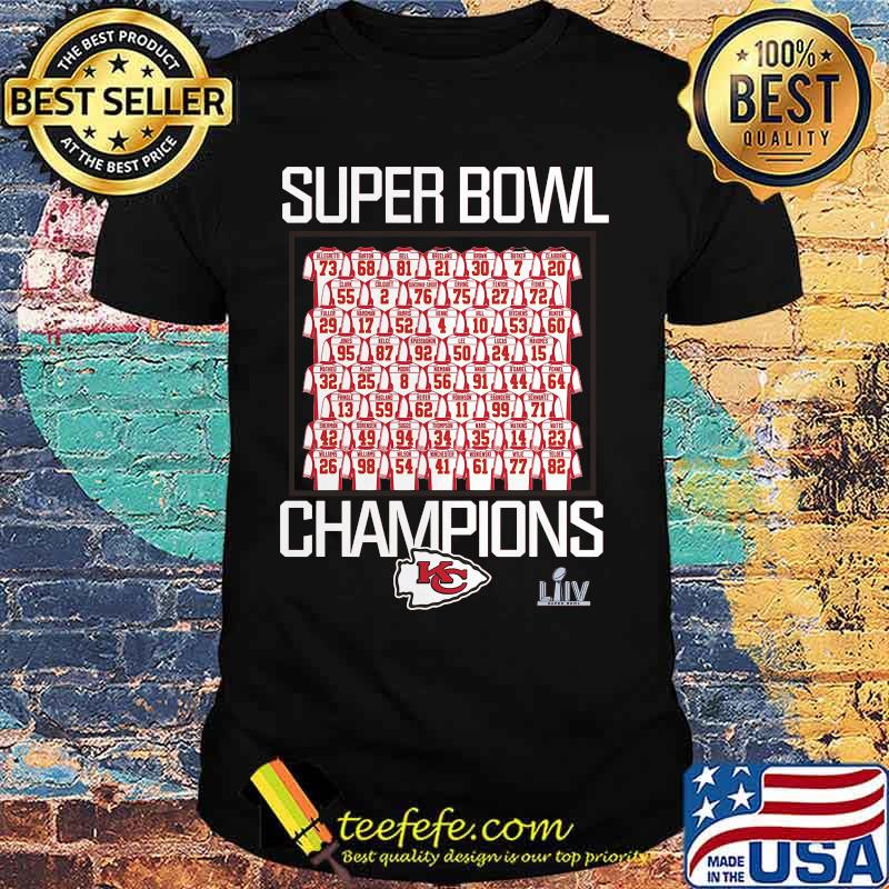 Super bowl liv champions kansas city chiefs players shirt Super bowl liv champions kansas city chiefs players shirt