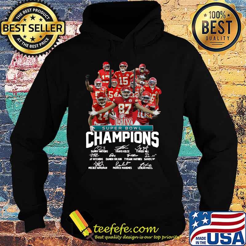 Super bowl liv champions kansas city chiefs players signatures s Hoodie Super bowl liv champions kansas city chiefs players signatures s Hoodie