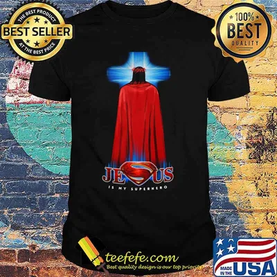 Superman jesus cross christian religious shirt
