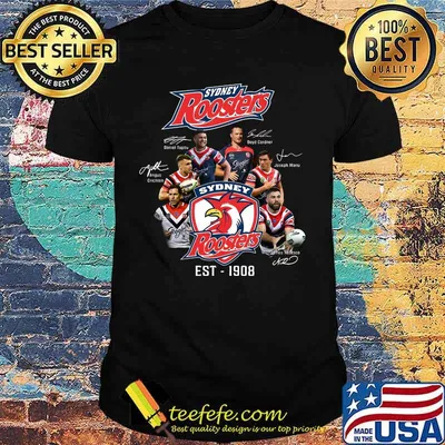 Sydney roosters football 1980 signatures shirt