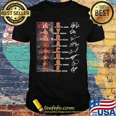 Syracuse orange men's basketball signatures shirt