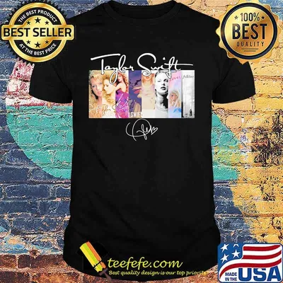 Taylor swift albums signatures shirt