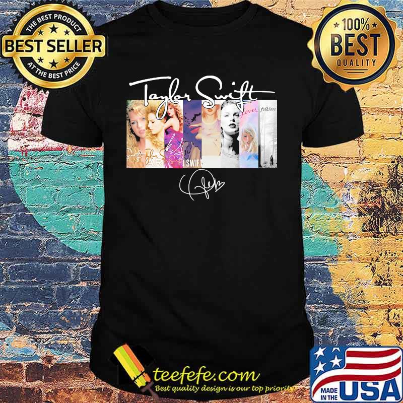 Taylor swift albums signatures shirt Taylor swift albums signatures shirt