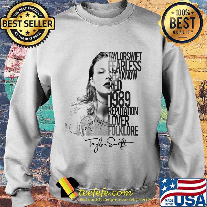 Taylor swift fearless speaknow red 1989 reputation lover folklore signature s Sweater Taylor swift fearless speaknow red 1989 reputation lover folklore signature s Sweater
