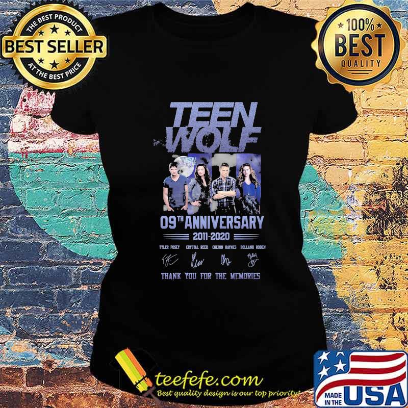 Teen wolf 09th anniversary 2011 2020 thank you for the memories signatures s Ladies tee Teen wolf 09th anniversary 2011 2020 thank you for the memories signatures s Ladies tee