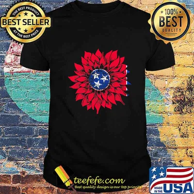 Tennessee Sunflower American Flag Independence Day Shirt