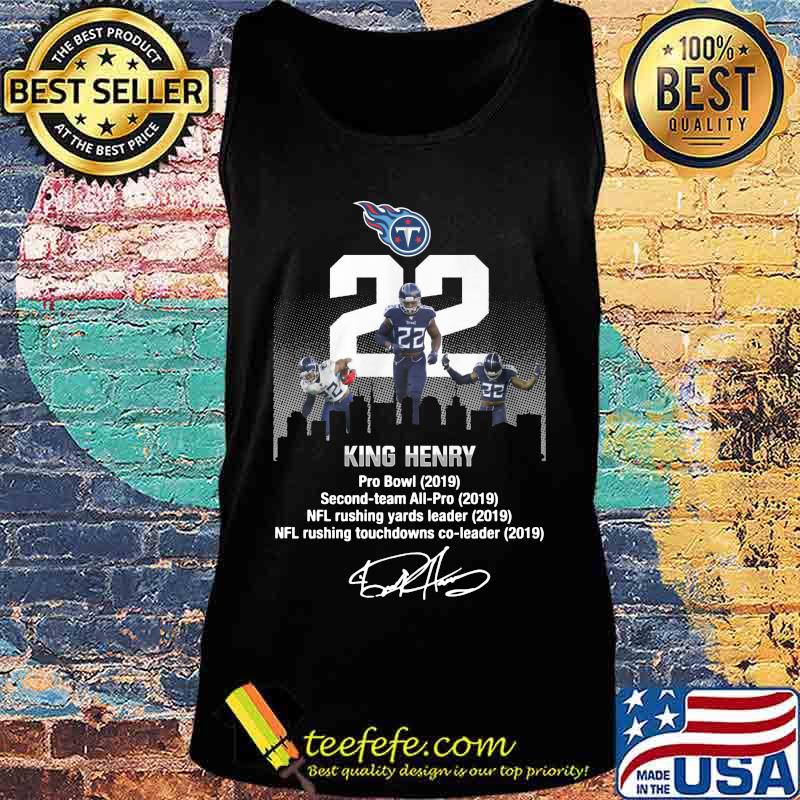 Tennessee titans king henry pro bowl 2019 second team all pro nfl rushing yards leader signature s Tank top Tennessee titans king henry pro bowl 2019 second team all pro nfl rushing yards leader signature s Tank top