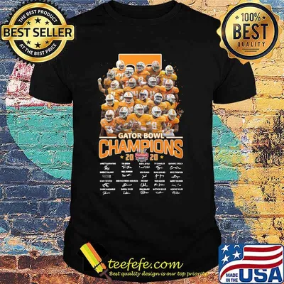 Tennessee volunteers gator bowl champions 2020 signatures shirt