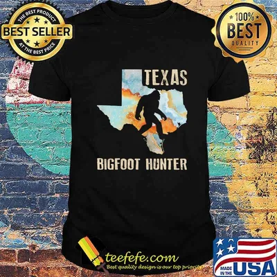 Texas bigfoot hunter map shirt
