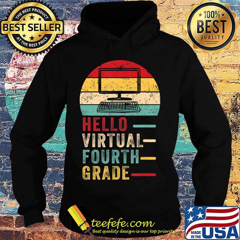 Th Hello Virtual Fourth Grade Costume First Day Of School T-Shirt Hoodie Th Hello Virtual Fourth Grade Costume First Day Of School T-Shirt Hoodie