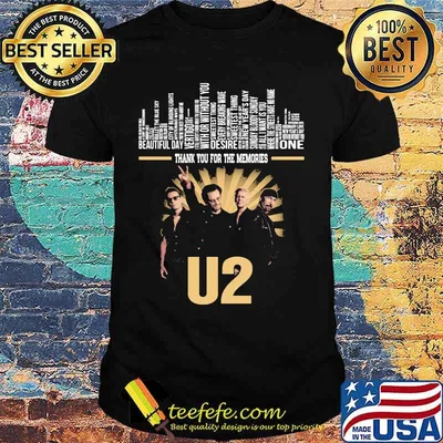 Thank you for the memories U2 band members light shirt