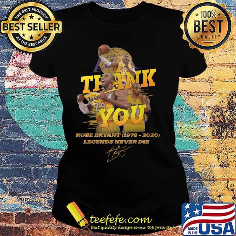 Thank you kobe bryant 1978 2020 legends never die signature s Ladies tee Thank you kobe bryant 1978 2020 legends never die signature s Ladies tee