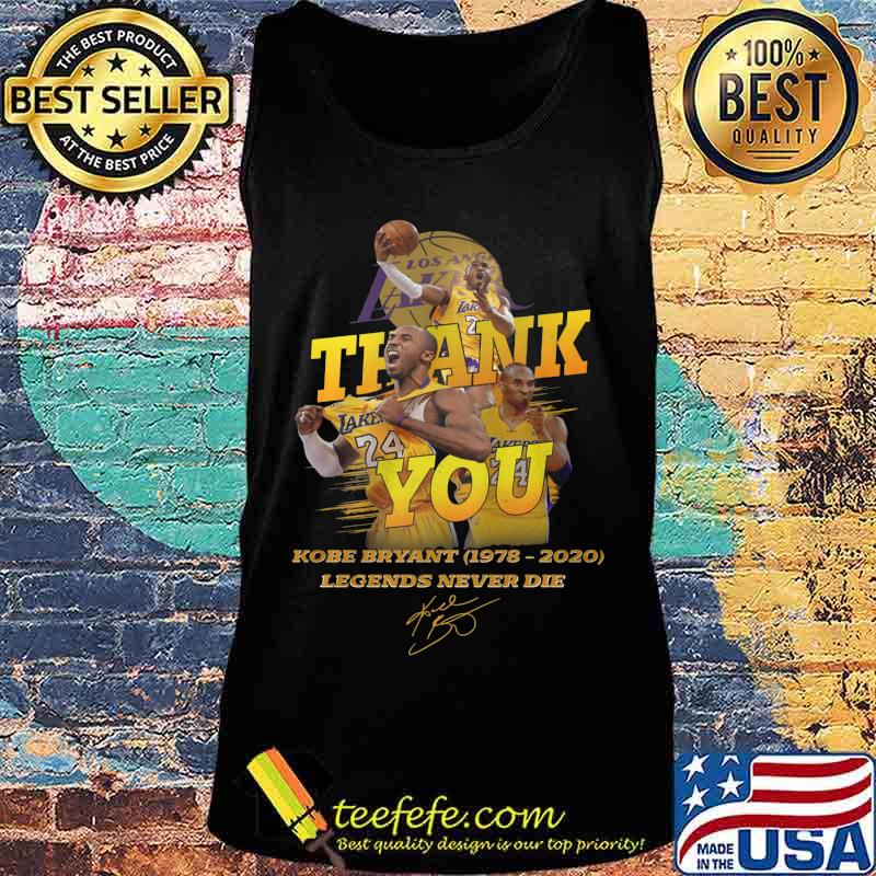 Thank you kobe bryant 1978 2020 legends never die signature s Tank top Thank you kobe bryant 1978 2020 legends never die signature s Tank top