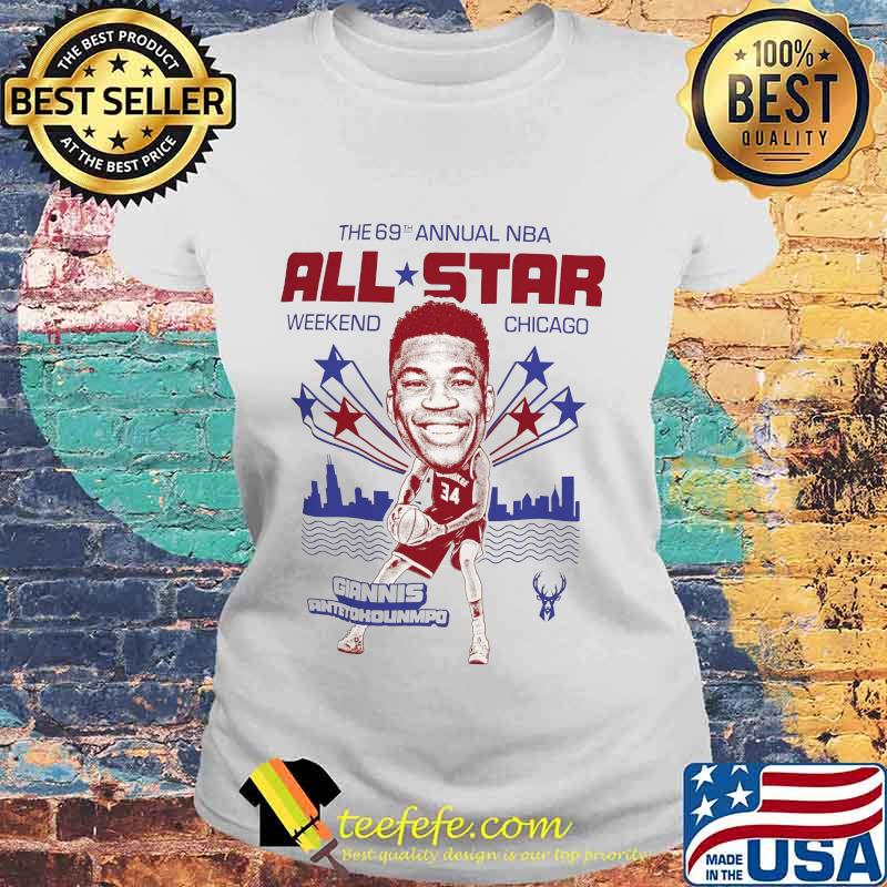 The 69th annual nba all star weekend chicago giannis antetokounmpo basketball s Laides tee The 69th annual nba all star weekend chicago giannis antetokounmpo basketball s Laides tee