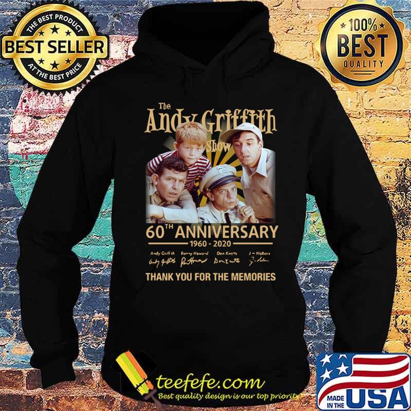 The andy griffith 60th anniversary 1960 2020 thank you for the memories signatures s Hoodie The andy griffith 60th anniversary 1960 2020 thank you for the memories signatures s Hoodie