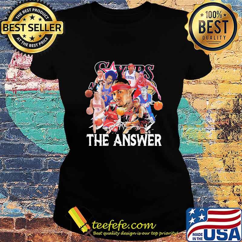 The answer allen iverson basketball player signature s Ladies tee The answer allen iverson basketball player signature s Ladies tee