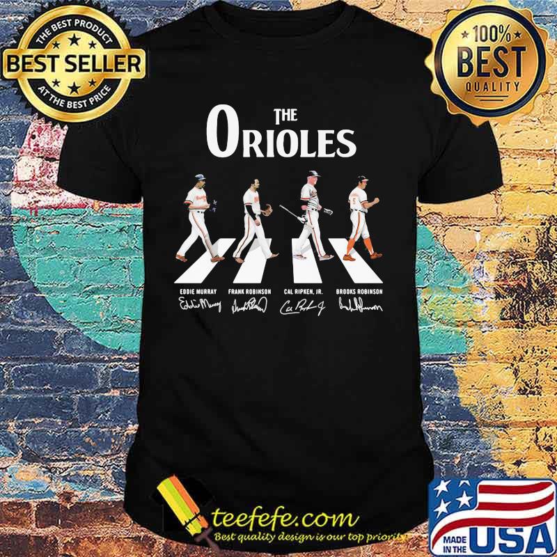 The baltimore orioles crossing the line signatures shirt