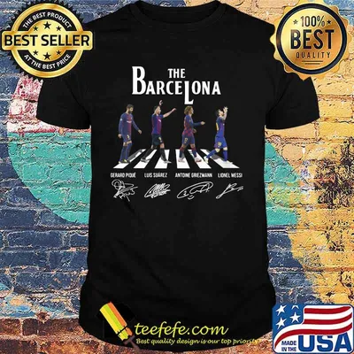 The barcelona crossing the line signatures shirt