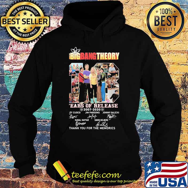 The big bang theory 18 years of release 2007 2020 thank you for the memories signatures s Hoodie The big bang theory 18 years of release 2007 2020 thank you for the memories signatures s Hoodie