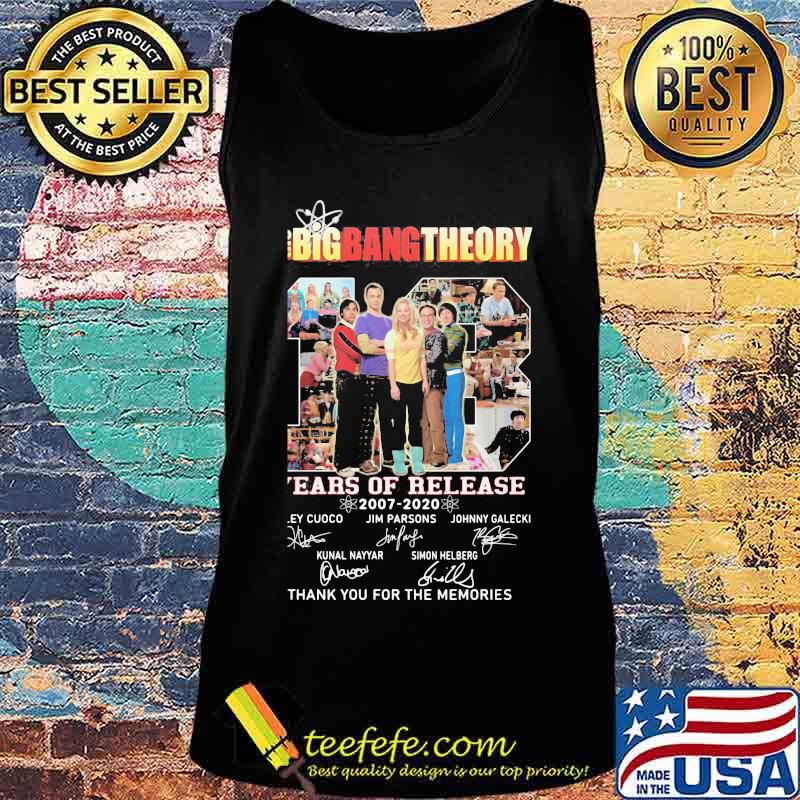The big bang theory 18 years of release 2007 2020 thank you for the memories signatures s Tank top The big bang theory 18 years of release 2007 2020 thank you for the memories signatures s Tank top