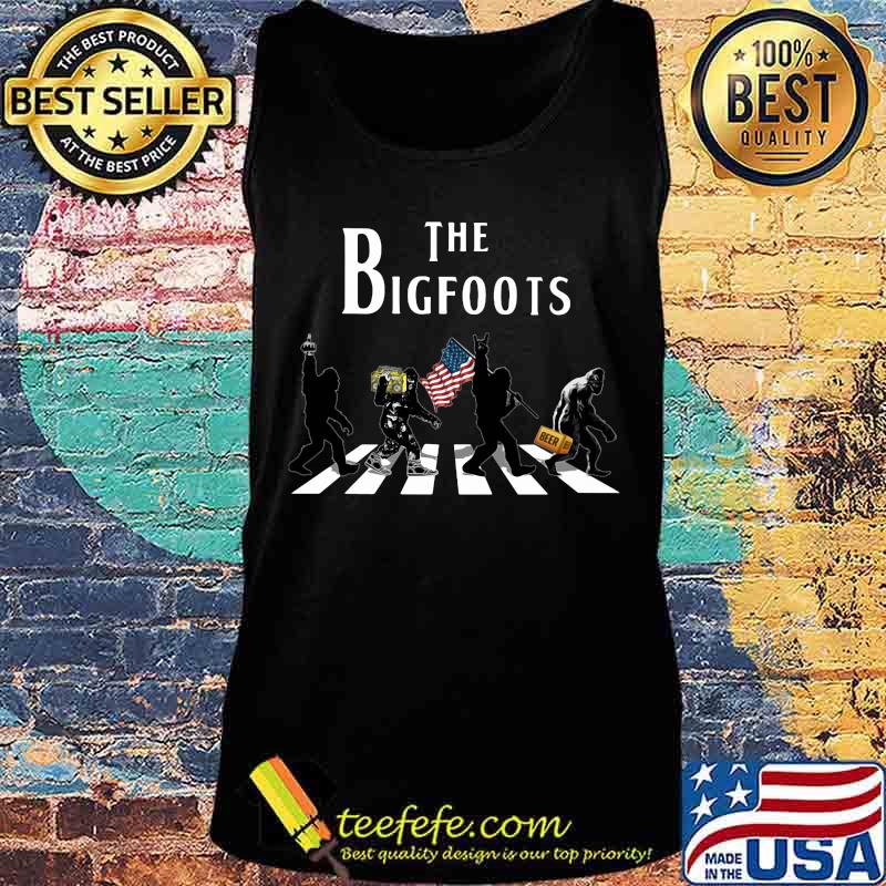 THE BIGFOOTS CROSSING THE LINE BEER RADIO AMERICAN FLAG SHIRT Tank top THE BIGFOOTS CROSSING THE LINE BEER RADIO AMERICAN FLAG SHIRT Tank top