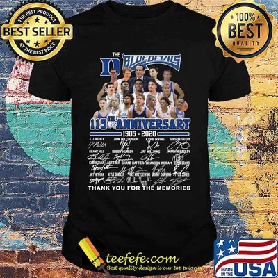The blue devis 115th anniversary 1905 2020 thank you for the memories signatures shirt