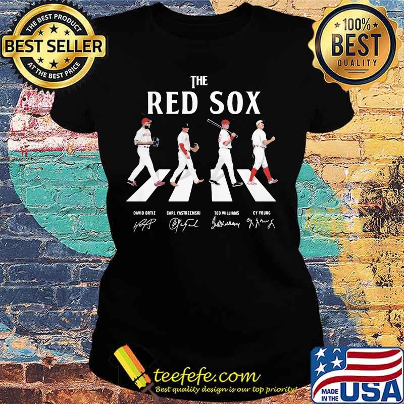 The boston red sox baseball abbey road signatures s Ladies tee The boston red sox baseball abbey road signatures s Ladies tee