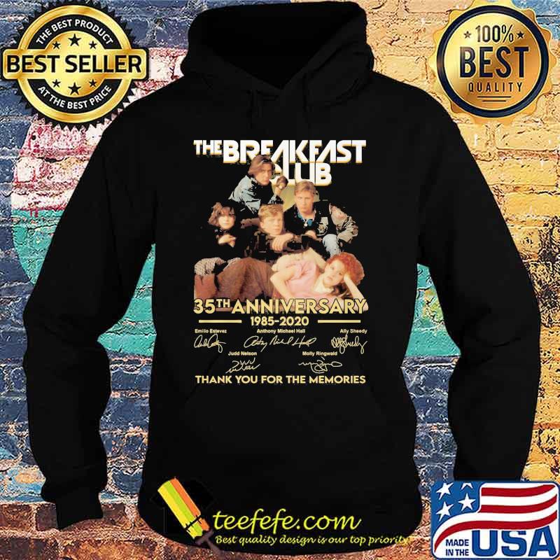 The breakfast club 35th anniversary 1985 2020 thank you for the memories signatures s Hoodie The breakfast club 35th anniversary 1985 2020 thank you for the memories signatures s Hoodie