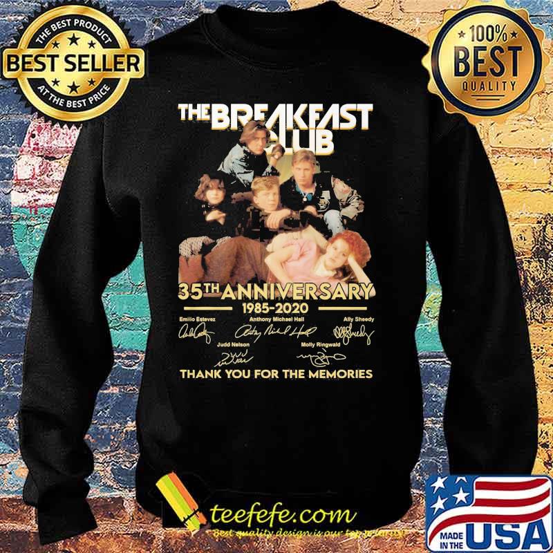 The breakfast club 35th anniversary 1985 2020 thank you for the memories signatures s Sweater The breakfast club 35th anniversary 1985 2020 thank you for the memories signatures s Sweater