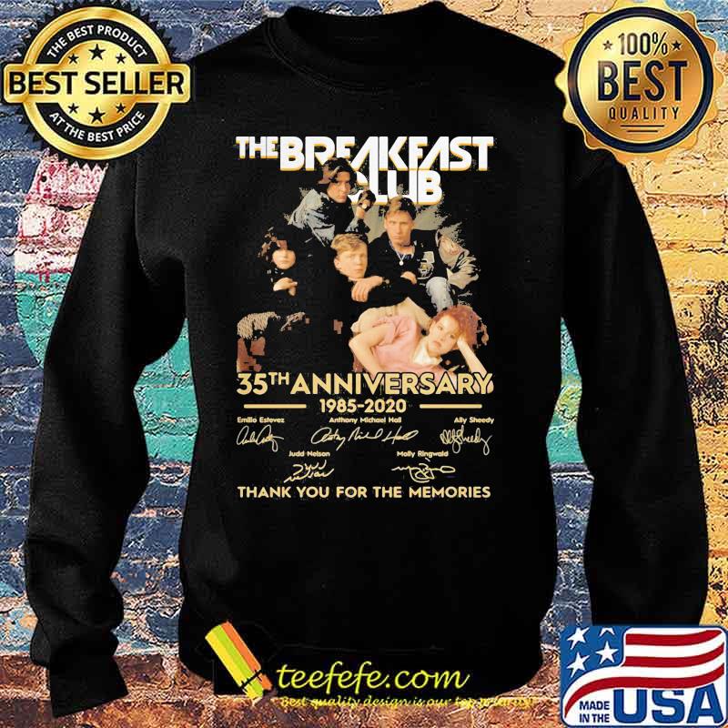 The breakfast club 35th anniversary 1985 2020 thank you for the memories signatures s Sweater The breakfast club 35th anniversary 1985 2020 thank you for the memories signatures s Sweater