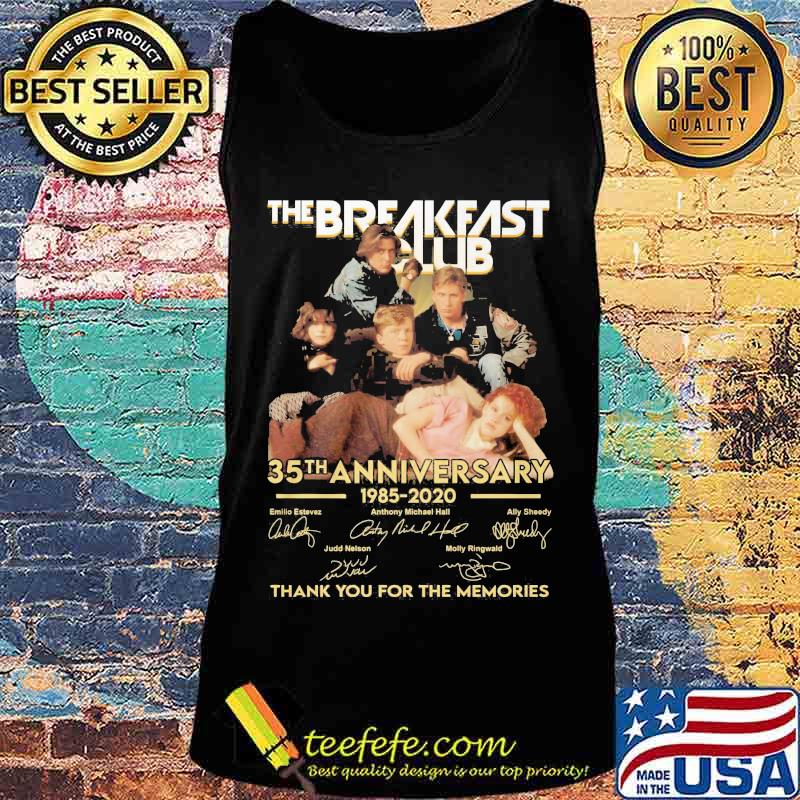 The breakfast club 35th anniversary 1985 2020 thank you for the memories signatures s Tank top The breakfast club 35th anniversary 1985 2020 thank you for the memories signatures s Tank top