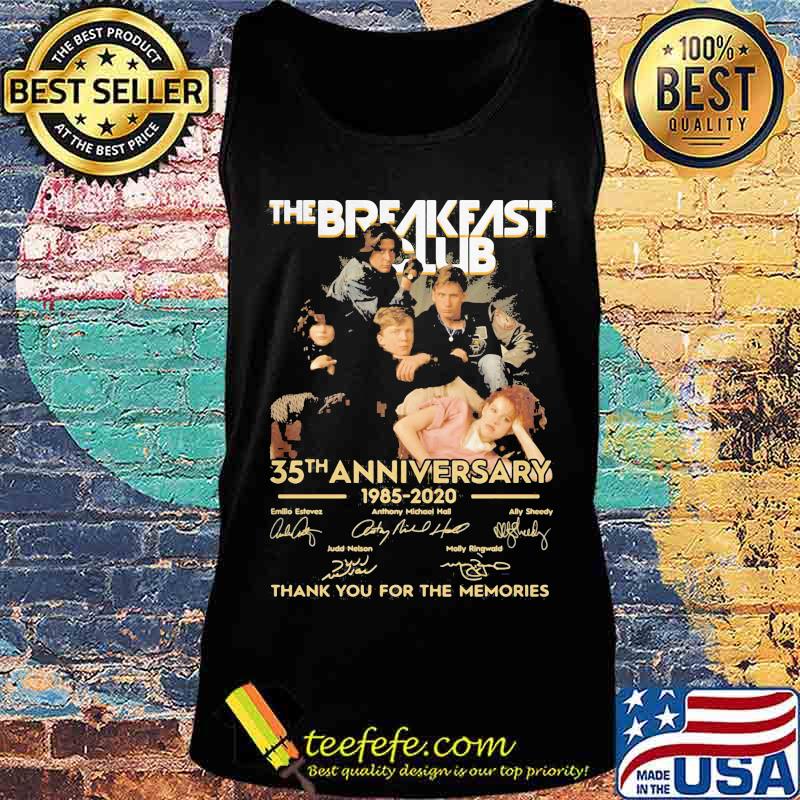 The breakfast club 35th anniversary 1985 2020 thank you for the memories signatures s Tank top The breakfast club 35th anniversary 1985 2020 thank you for the memories signatures s Tank top