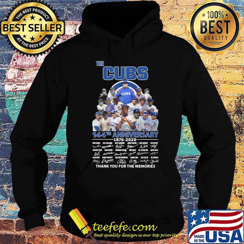 The chicago cubs 144th anniversary 1876 2020 thank you for the memories signatures s Hoodie The chicago cubs 144th anniversary 1876 2020 thank you for the memories signatures s Hoodie