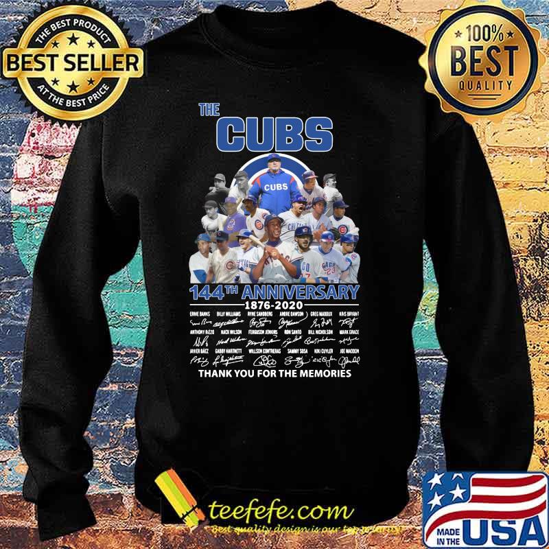 The chicago cubs 144th anniversary 1876 2020 thank you for the memories signatures s Sweater The chicago cubs 144th anniversary 1876 2020 thank you for the memories signatures s Sweater
