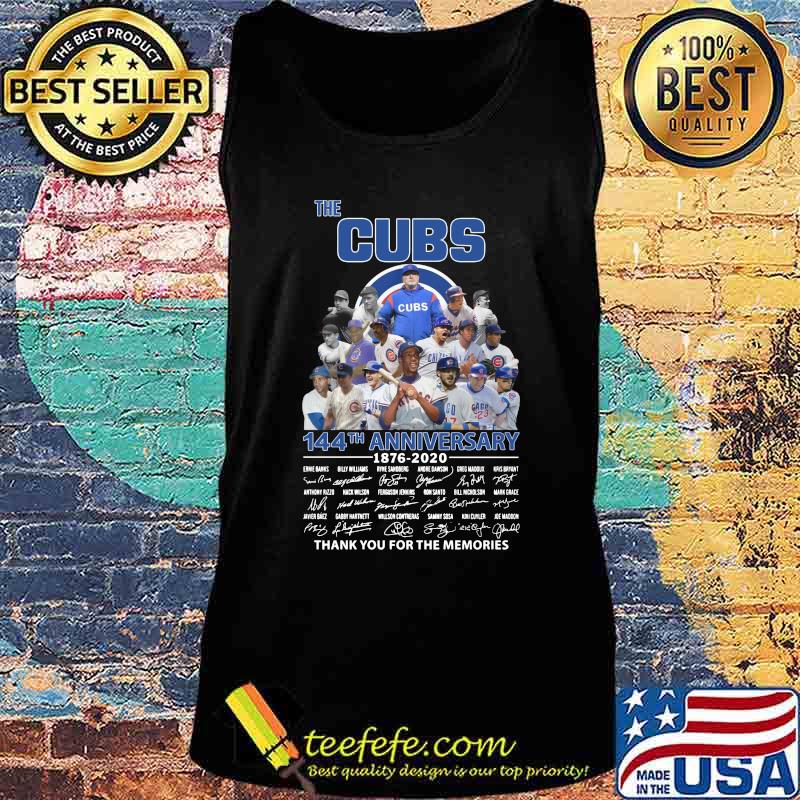 The chicago cubs 144th anniversary 1876 2020 thank you for the memories signatures s Tank top The chicago cubs 144th anniversary 1876 2020 thank you for the memories signatures s Tank top