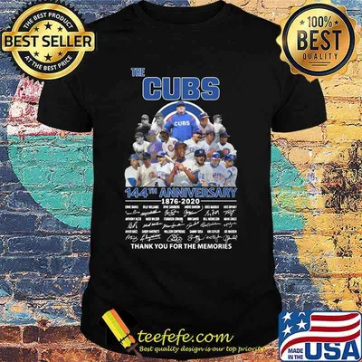 The chicago cubs 144th anniversary 1876 2020 thank you for the memories signatures shirt