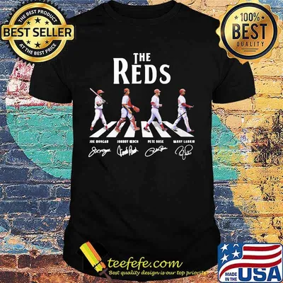 The cincinnati reds baseball crossing the line signatures shirt