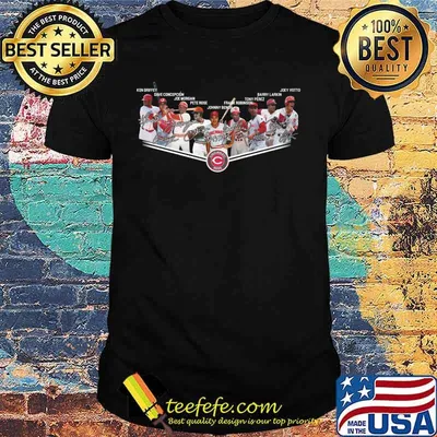 The cincinnati reds baseball players signatures shirt