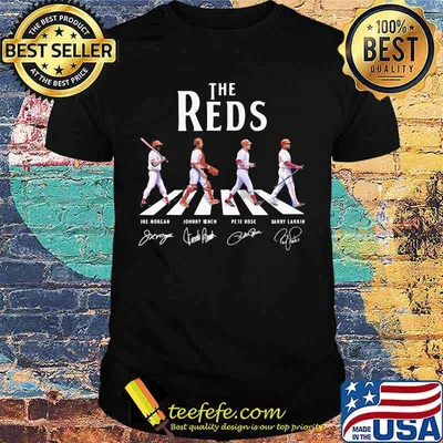The cincinnati reds crossing the line signatures shirt
