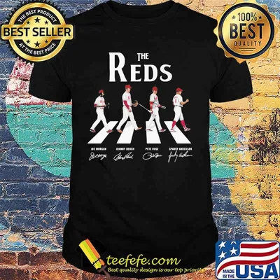 The cincinnati reds crossing the line signatures shirt