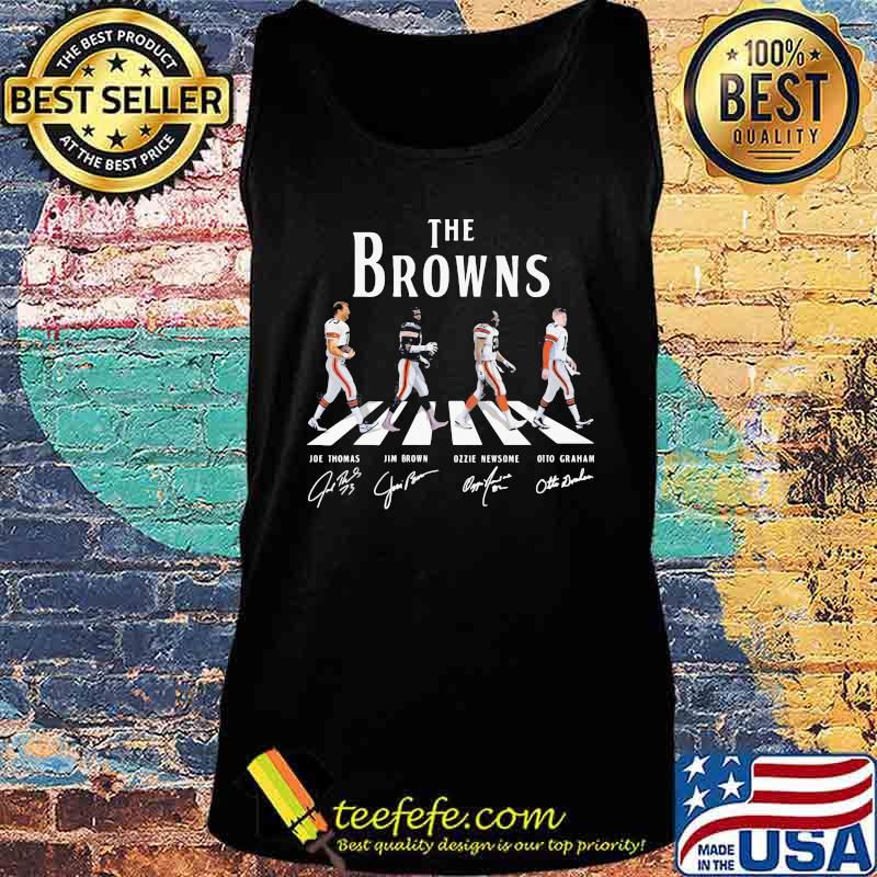 The cleveland browns crossing the line signatures s Tank top The cleveland browns crossing the line signatures s Tank top