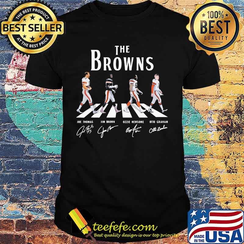The cleveland browns crossing the line signatures shirt The cleveland browns crossing the line signatures shirt